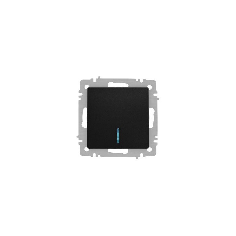 Выключатель Accent 6-102-05 с подсветкой 10А-250В IP20 СУ AL/CU антрацит Intro Б0063475 Выключатель Accent 6-102-05 с подсветкой 10А-250В IP20 СУ AL/CU антрацит Intro Б0063475