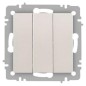 Выключатель Accent 6-106-06 тройной 10А-250В IP20 СУ AL/CU перламутр. Intro Б0063542