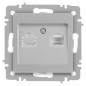 Розетка Accent 6-303-03 информационная RJ45 IP20 СУ алюм. Intro Б0063630 Розетка Accent 6-303-03 информационная RJ45 IP20 СУ алюм. Intro Б0063630