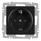 Розетка Accent 6-202-05 2P+E Schuko 16А-250В IP20 СУ антрацит Intro Б0063693
