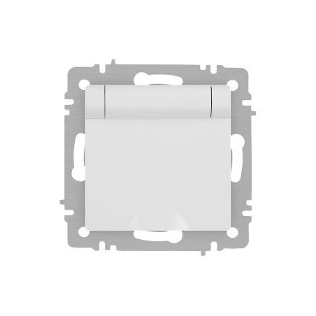 Розетка Accent 6-203-01М 2P+E Schuko с крышкой 16А-250В IP20 СУ бел. матов. Intro Б0063713