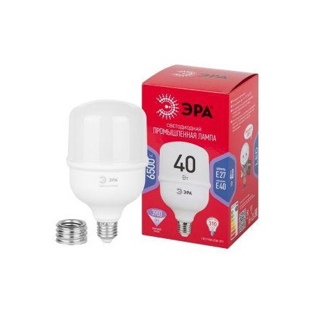 Лампа светодиодная высокомощная RED LINE LED POWER T100-40W-6500-E27/E40 R 40Вт Т100 колокол 6500 холод. бел. E27/E40 (переходни