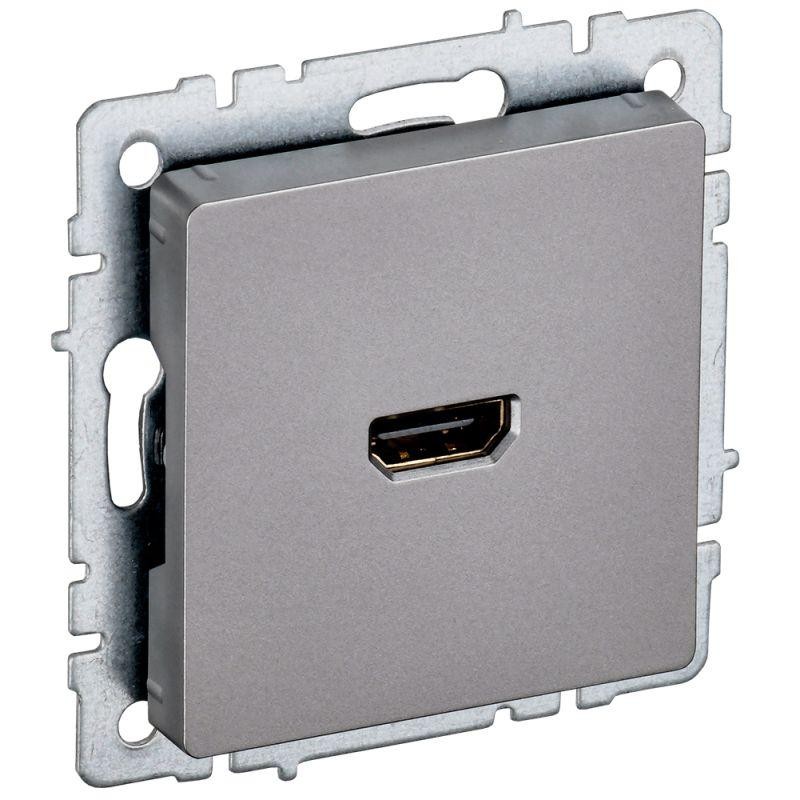 Розетка СП BRITE HDMI РHDMI-0-БрС механизм сталь IEK BR-H10-K46