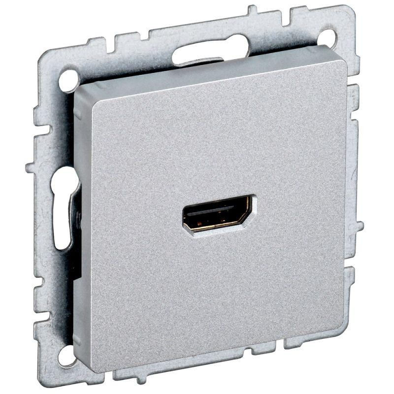 Розетка СП BRITE HDMI РHDMI-0-БрА механизм алюм. IEK BR-H10-K47