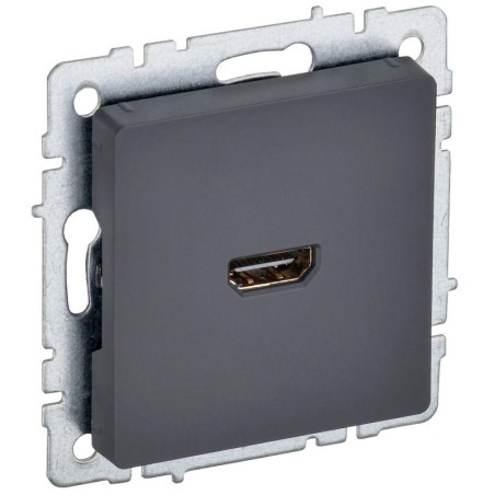Розетка СП BRITE HDMI РHDMI-0-БрГ механизм графит IEK BR-H10-K53