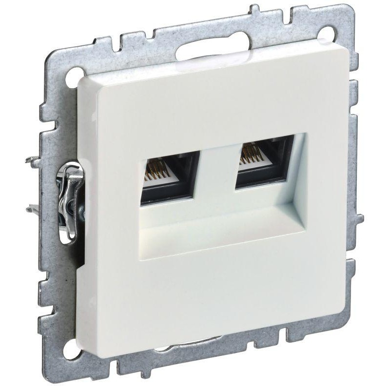Розетка двойная СП BRITE RJ11+RJ45 кат.5E РК/Т12-БрЖ механизм жемчуж. IEK BR-KT20-O-1-K36 Розетка двойная СП BRITE RJ11+RJ45 кат.5E РК/Т12-БрЖ механизм жемчуж. IEK BR-KT20-O-1-K36