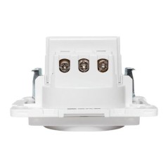 Розетка 1-м СП Стокгольм 16А USB 2A с заземл. защ. шторки винтов. клеммы механизм бел. EKF EYR16-2USB-typeA