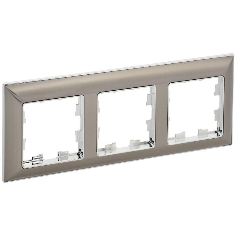 Рамка 3-м BRITE РУ-3-Бр хром/никель IEK BR-M32-12-4-K23 Рамка 3-м BRITE РУ-3-Бр хром/никель IEK BR-M32-12-4-K23