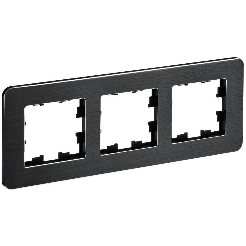 Рамка 3-м BRITE РУ-3-1-Бр метал. черн. RE AL IEK BR-M32-M-21-K02 Рамка 3-м BRITE РУ-3-1-Бр метал. черн. RE AL IEK BR-M32-M-21-K02