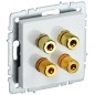 Аудиорозетка 4-м BRITE РА10-БрБ механизм бел. IEK BR-S40-K01 Аудиорозетка 4-м BRITE РА10-БрБ механизм бел. IEK BR-S40-K01