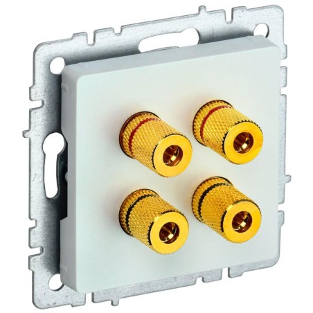 Аудиорозетка 4-м BRITE РА10-БрЖ механизм жемчуж. IEK BR-S40-K36