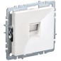 Розетка телефонная СП BRITE РТ10-БрБ RJ11 механизм бел. IEK BR-T10-K01