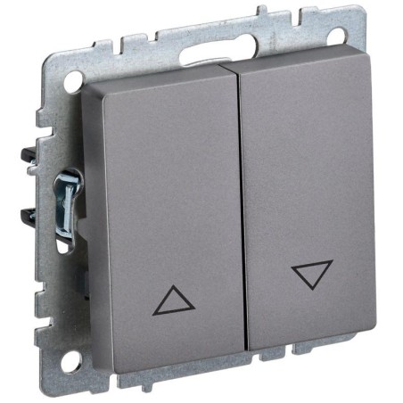 Выключатель жалюзи СП BRITE ВС10-1-5-БрС 10А механизм сталь IEK BR-V15-0-10-K46