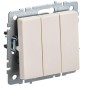 Выключатель 3-кл. СП BRITE ВС10-3-0-БрКр 10А механизм беж. IEK BR-V30-0-10-K10