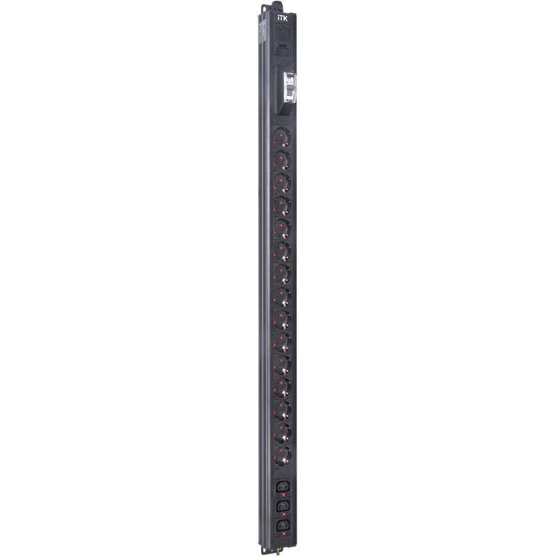 Блок распределения питания BASE PDU PV1111 24U 1ф 16А 15SCHUKO 3C13 2.6м SCHUKO ITK BS-PV12-15D-03C13-11 Блок распределения питания BASE PDU PV1111 24U 1ф 16А 15SCHUKO 3C13 2.6м SCHUKO ITK BS-PV12-15D-03C13-11