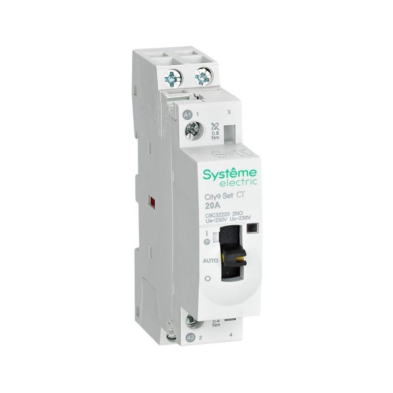 Контактор 2п City9 Set 2НО 20А AC 230В-230В SE C9C32220 Контактор 2п City9 Set 2НО 20А AC 230В-230В SE C9C32220