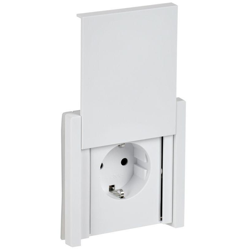 Розетка СП FORTE@PIANO 16А IP44 FP221 с заземл. защ. шторки с крышкой винт. крепл. бел. IEK FP-R16-16-44-K01