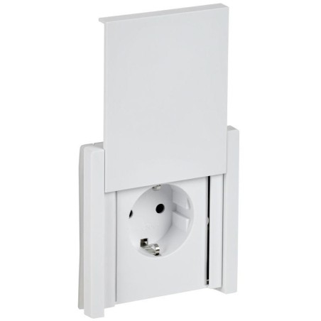 Розетка СП FORTE@PIANO 16А IP44 FP221 с заземл. защ. шторки с крышкой винт. крепл. бел. IEK FP-R16-16-44-K01