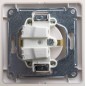 Розетка 1-м СП Glossa 16А IP20 с заземл. в сборе перламутр. SE GSL000642