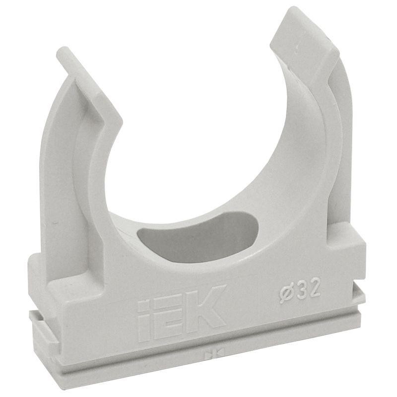 Держатель для труб (клипса) CF50 с защелкой ELASTA IEK CTA10D-CF50-K41-025