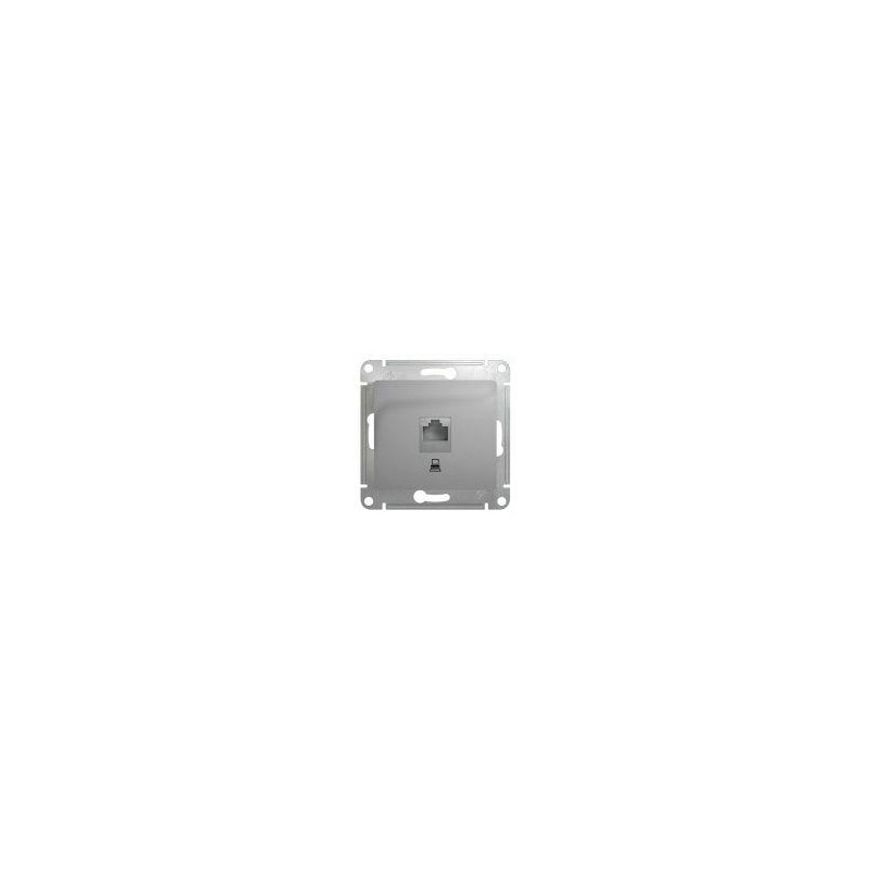 Розетка компьютерная 1-м СП Glossa RJ45 кат.5E механизм алюм. SE GSL000381K