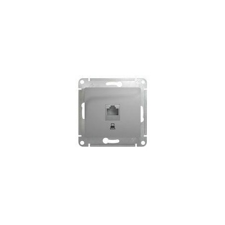 Розетка компьютерная 1-м СП Glossa RJ45 кат.5E механизм алюм. SE GSL000381K