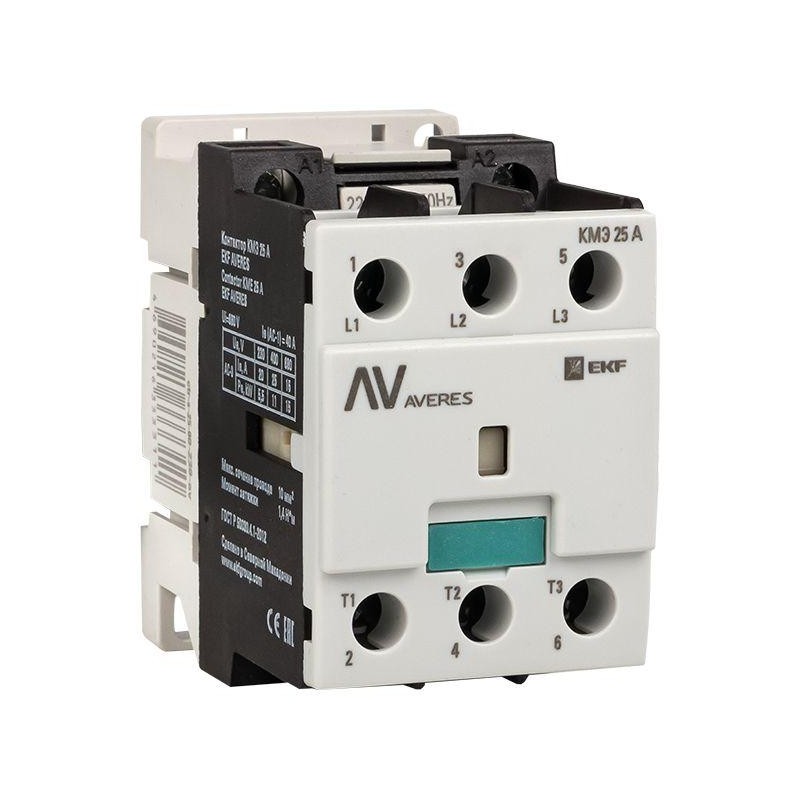 Контактор КМЭ 25А кат. 400В AC AVERES EKF ctr-s-25-00-400-av