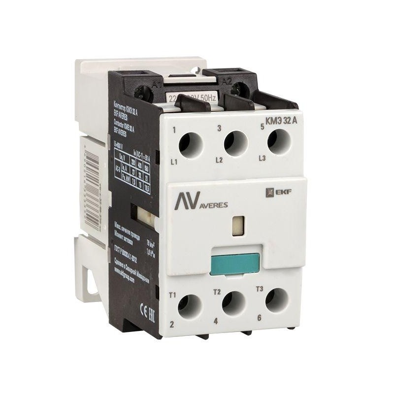 Контактор КМЭ 32А кат. 400В AC AVERES EKF ctr-s-32-00-400-av