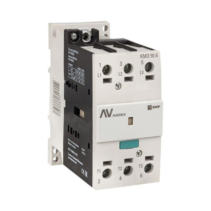 Контактор КМЭ 50А кат. 400В AC AVERES EKF ctr-s-50-00-400-av