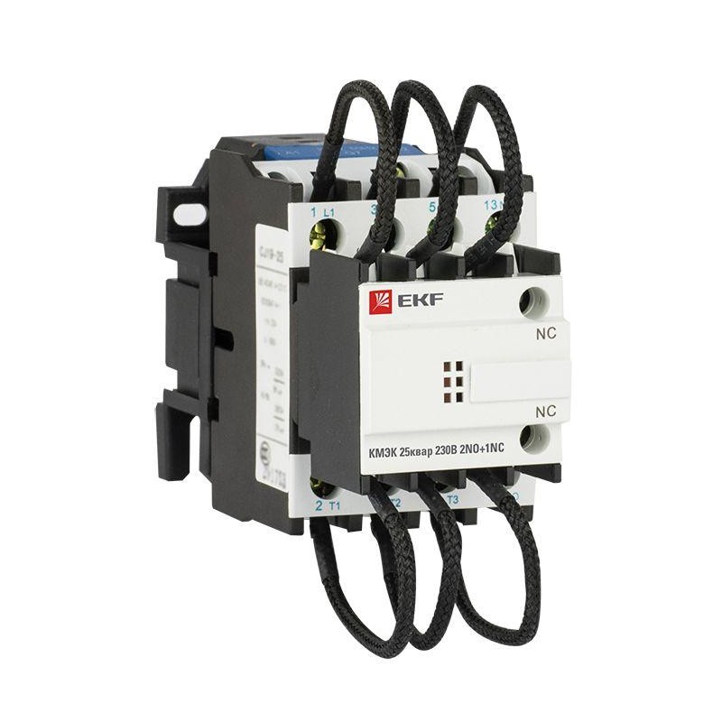 Контактор для конденсатора КМЭК 25квар 230В 2NО+1NC PROxima EKF ctrk-s-63-25-230