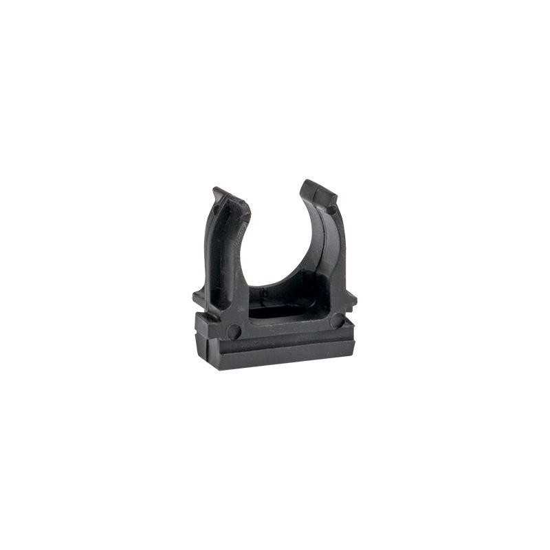 Держатель для труб (клипса) d20мм черн. (уп.100шт) Plast EKF derj-z-20-black