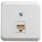 Розетка компьютерная ОП Этюд RJ45 кат.5E бел. SE KOMA-001B