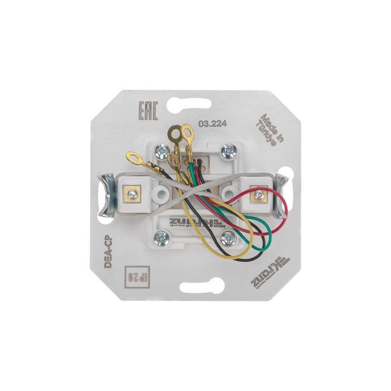 Розетка телефонная СП DEA RJ11 механизм бел. Kranz KR-78-0222 Розетка телефонная СП DEA RJ11 механизм бел. Kranz KR-78-0222