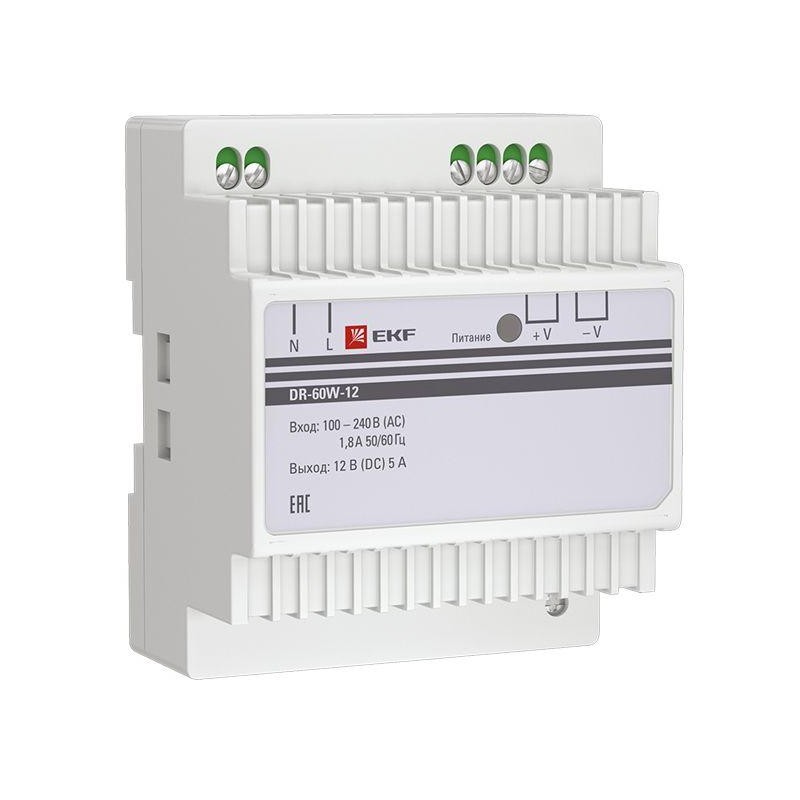 Блок питания 12В DR-60W-12 PROxima EKF dr-60w-12