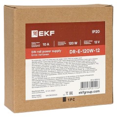 Блок питания на DIN-рейку 120Вт Uвх ~ 220В AC Uвых - 12В DC постоянного тока EKF DR-E-120W-12