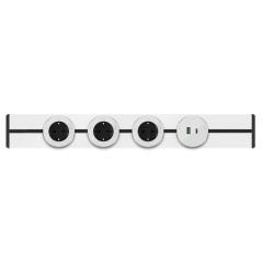 Розетка MultiTrack 16А 250В 2К+З круглая бел. SE MTK13001W