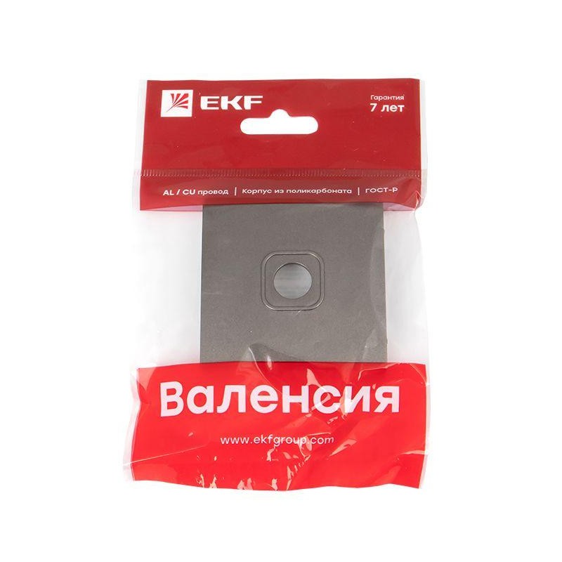 Панель лицевая Валенсия для розетки TV 1-м 75Ом 5-862МГц графит PROxima EKF ESA00-L-027-60