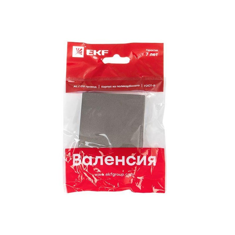 Панель лицевая Валенсия для выключателя 1-кл. 10А графит PROxima EKF ESV10-L-021-60