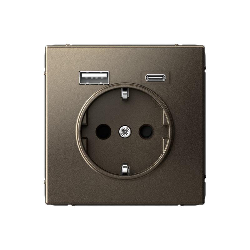 Розетка ArtGallery 16А с 2-мя заряд. устройствами USB A+C 5В/2.4А/3А 2х5В/1.5А механизм мокко SE GAL000632 Розетка ArtGallery 16А с 2-мя заряд. устройствами USB A+C 5В/2.4А/3А 2х5В/1.5А механизм мокко SE GAL000632