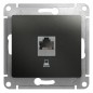 Розетка компьютерная 1-м Glossa RJ45 кат.5E механизм антрацит SE GSL000781K Розетка компьютерная 1-м Glossa RJ45 кат.5E механизм антрацит SE GSL000781K