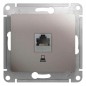 Розетка компьютерная 1-м Glossa RJ45 кат.5E механизм платина SE GSL001281K Розетка компьютерная 1-м Glossa RJ45 кат.5E механизм платина SE GSL001281K