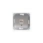 Розетка компьютерная 1-м Glossa RJ45 кат.5E механизм платина SE GSL001281K Розетка компьютерная 1-м Glossa RJ45 кат.5E механизм платина SE GSL001281K