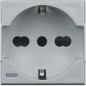 Розетка 1-м СП 2мод. Axolute 16А IP20 2P+E с заземл. немецк. стандарт алюм. Leg BTC HC4140/16 Розетка 1-м СП 2мод. Axolute 16А IP20 2P+E с заземл. немецк. стандарт алюм. Leg BTC HC4140/16