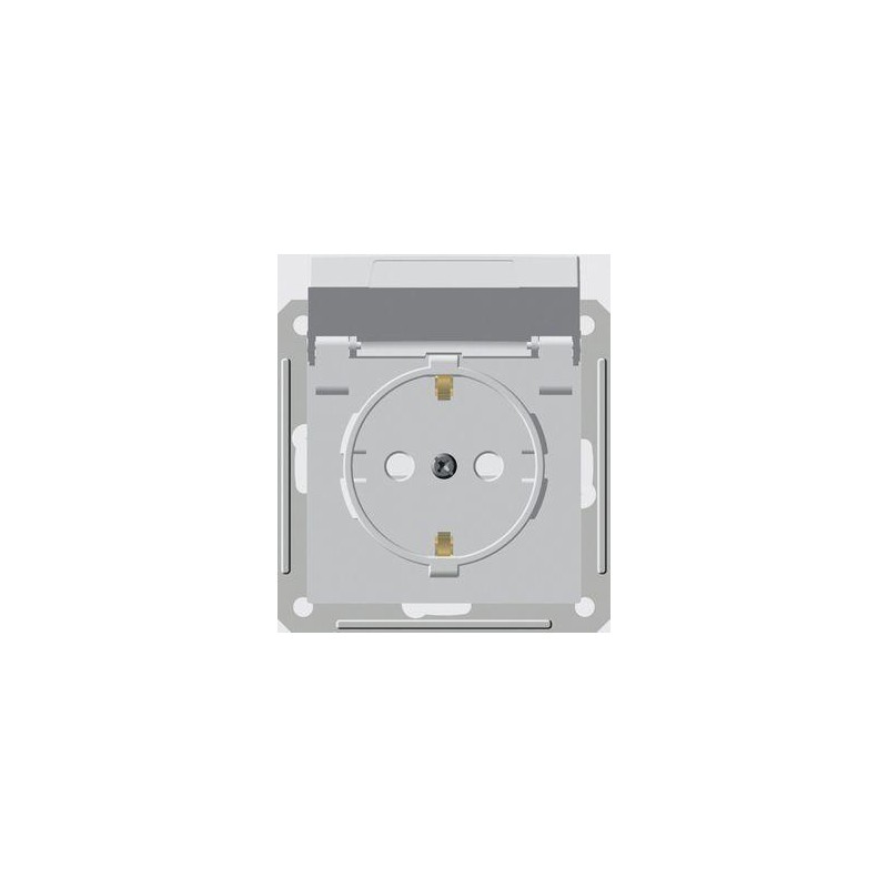 Розетка 1-м СП W59 Aqua 16А IP44 с заземл. защ. шторки механизм бел. SE RS16-152B-1-86