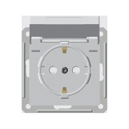 Розетка 1-м СП W59 Aqua 16А IP44 с заземл. защ. шторки механизм бел. SE RS16-152B-1-86