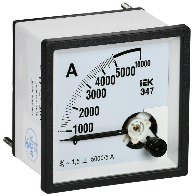 Амперметр Э47 5000/5А класс точн. 1.5 72х72мм IEK IPA10-6-5000-E Амперметр Э47 5000/5А класс точн. 1.5 72х72мм IEK IPA10-6-5000-E