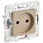 Розетка SKANDY 10А без заземл. без защ. шторок SK-R02Sa песочн. IEK SK-R10-10-K98