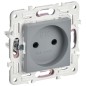 Розетка SKANDY 10А без заземл. защ. штроки SK-R01Gr сер. IEK SK-R13-10-K03