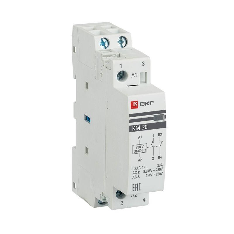 Контактор модульный КМ 20А NО+NC (1 мод.) EKF km-1-20-11 Контактор модульный КМ 20А NО+NC (1 мод.) EKF km-1-20-11