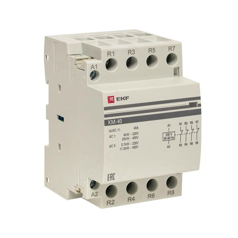 Контактор модульный КМ 40А 4NC (3 мод.) PROxima EKF km-3-40-04 Контактор модульный КМ 40А 4NC (3 мод.) PROxima EKF km-3-40-04